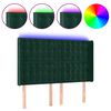 vidaXL T&ecirc;te de lit &agrave; LED Vert fonc&eacute; 147x16x118/128 cm Velours