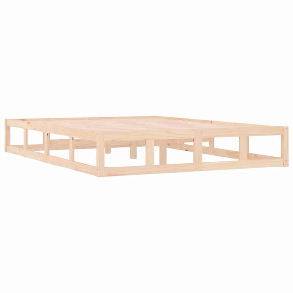 vidaXL Cadre de lit sans matelas 160x200 cm bois massif