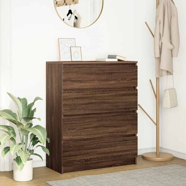 vidaXL Buffet chêne marron 80x35x99 cm bois d'ingénierie
