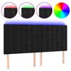 vidaXL T&ecirc;te de lit &agrave; LED Noir 160x5x118/128 cm Velours