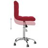 vidaXL Chaise pivotante de bureau Rouge bordeaux Tissu