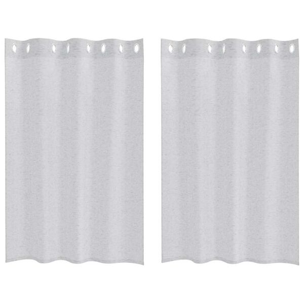 vidaXL Rideau en Voile 2 pcs Gris clair 140 x 140 cm Polyester