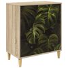 vidaXL Commode ELBURG Impression de feuille de palmier Sonoma