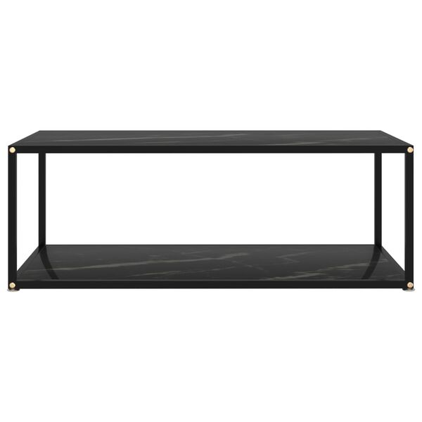 vidaXL Table basse Noir 100x50x35 cm Verre tremp&eacute;