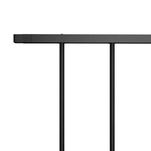 vidaXL Panneau de cl&ocirc;ture en acier thermolaqu&eacute; 1,7 x 0,75 m noir