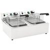 vidaXL Friteuse double &eacute;lectrique Acier inoxydable 20 L 6000 W