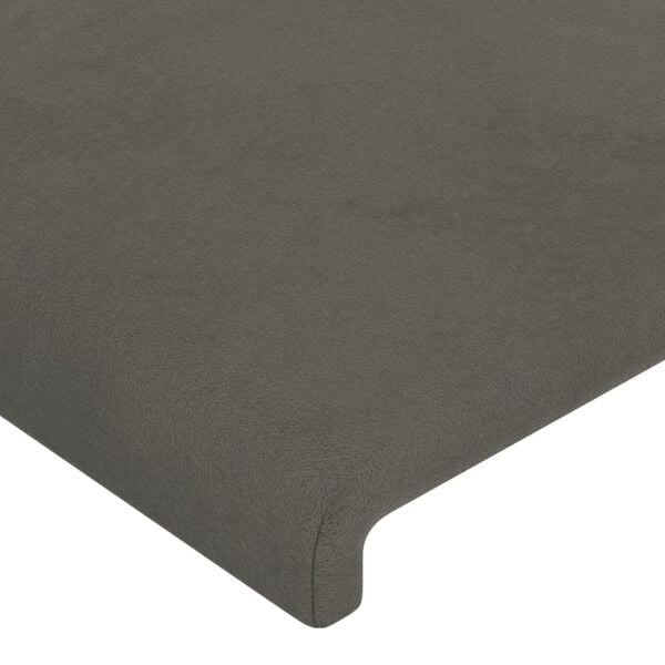 vidaXL T&ecirc;tes de lit Gris fonc&eacute; 180x5x78/88 cm Velours