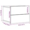 vidaXL Tables de chevet murales 2 pcs vieux bois 40x32x30 cm
