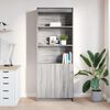 vidaXL Buffet haut sonoma gris 70x35x180 cm bois d'ing&eacute;nierie