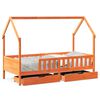 vidaXL Cadre de lit enfants avec tiroirs sans matelas 80x200 cm bois