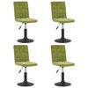 vidaXL Chaises pivotantes &agrave; manger lot de 4 vert clair velours