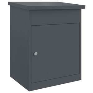 vidaXL Bo&icirc;te de d&eacute;p&ocirc;t de colis Anthracite 47,5 x 38 x 59 cm Acier