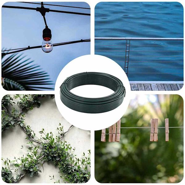 vidaXL Fil de clôture Vert 80 m PVC