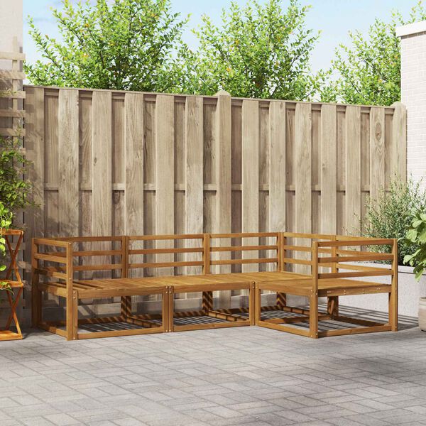 vidaXL Ensemble de canap&eacute;s d'ext&eacute;rieur 4 pcs Naturel