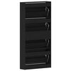 vidaXL Cabinet &agrave; chaussures avec &eacute;tag&egrave;re Ch&ecirc;ne noir 80 x 21 x 163,5 cm