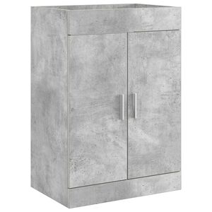 vidaXL Meuble sous lavabo de salle de bain Gris b&eacute;ton