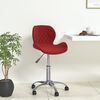 vidaXL Chaise pivotante de bureau Rouge bordeaux Velours