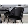 Venture Home Chaises &agrave; manger lot de 2 Velvet velours noir