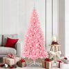 vidaXL Sapin de No&euml;l avec 300 LED avec support Rose 180 cm PVC