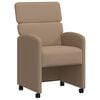 vidaXL Chaises de Salle &agrave; Manger avec Roues 2 pcs Cappuccino