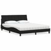 vidaXL Lit avec matelas Hanko noir 160x200 cm tissu