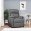 vidaXL Fauteuil de massage Gris Similicuir