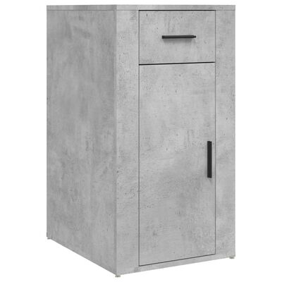 vidaXL Bureau avec armoire gris béton bois d'ingénierie