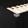 vidaXL Cadre de lit superpos&eacute; avec bureau Ch&ecirc;ne noir 98,5 x 200 cm