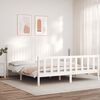 vidaXL Cadre de lit sans matelas blanc bois massif de pin