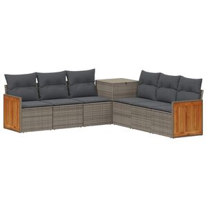 vidaXL Ensemble de Canap&eacute;s 7 pc Gris et Gris fonc&eacute;