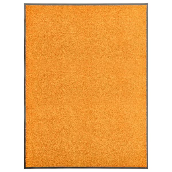 vidaXL Paillasson lavable Orange 90x120 cm