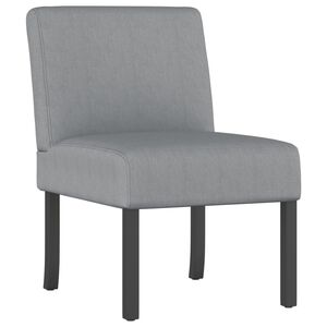 vidaXL Fauteuil sans accoudoirs gris clair tissu