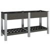 vidaXL Lit sur&eacute;lev&eacute; de jardin avec &eacute;tag&egrave;re Gris 175x50x75 cm WPC