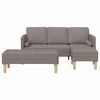 vidaXL Ensemble de Canap&eacute;s avec coussin 2 pcs Taupe Polyester