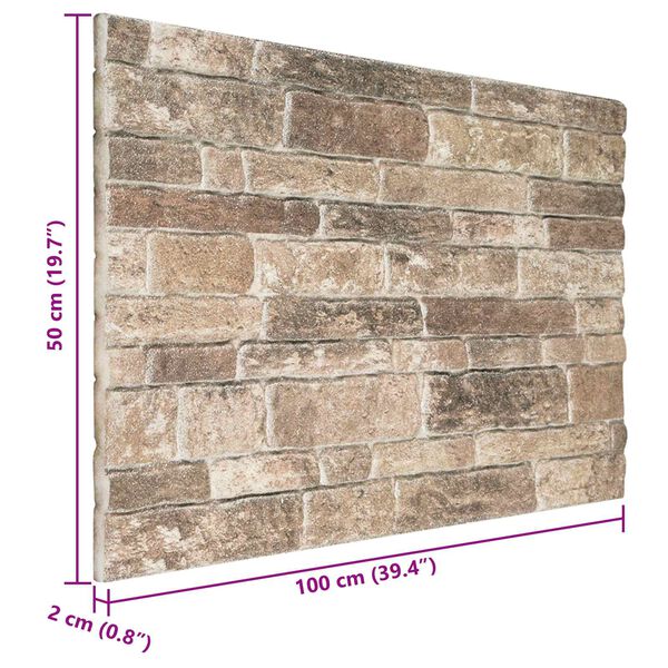 vidaXL Panneaux muraux 10 pcs Multicolore 100 x 50 cm Mousse EPS