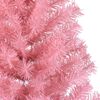 vidaXL Sapin de No&euml;l artificiel pr&eacute;-&eacute;clair&eacute; Rose 120 cm PVC