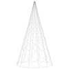 vidaXL Sapin de No&euml;l sur m&acirc;t de drapeau 3000 LED Blanc chaud 800 cm