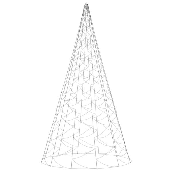 vidaXL Sapin de No&euml;l sur m&acirc;t de drapeau 3000 LED Blanc chaud 800 cm