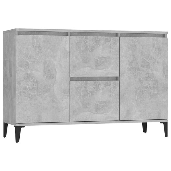 vidaXL Buffet gris b&eacute;ton 102x35x70 cm bois d'ing&eacute;nierie