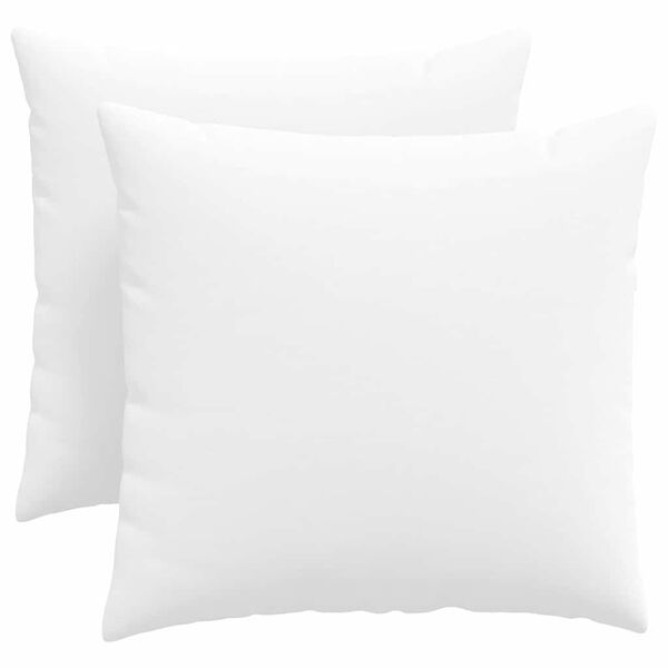 vidaXL Coussins de canapé 2 pcs Blanc 50 x 50 cm tissu