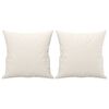 vidaXL Canap&eacute; 3 places et oreillers et coussins Cr&egrave;me 180cm Similicuir