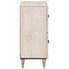 vidaXL Buffet avec porte Blanc 60 x 33,5 x 75 cm Bois de mangue massif