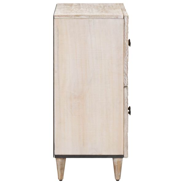 vidaXL Buffet avec porte Blanc 60 x 33,5 x 75 cm Bois de mangue massif