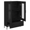 vidaXL Haut Armoire avec tiroir Corona Chêne noir 69,5 x 31 x 115 cm