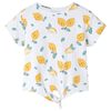 T-shirt pour enfants avec ourlet nou&eacute; &eacute;cru 92