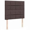 VidaXL Cadre de lit ottoman avec matelas marron fonc&eacute; 120x190 cm tissu