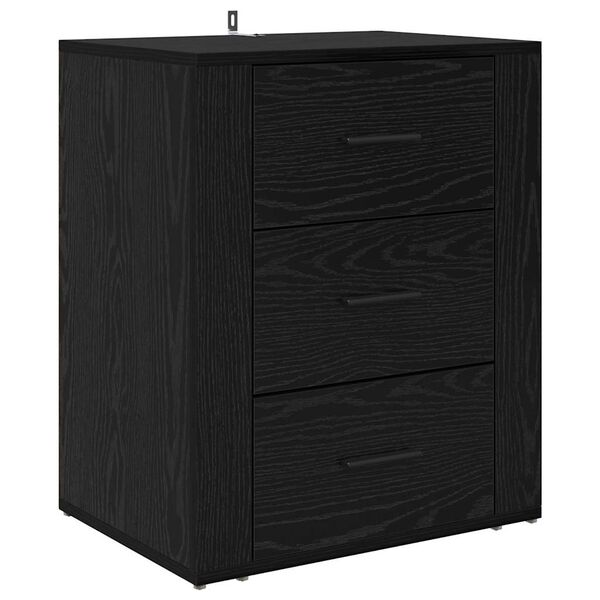 vidaXL Cabinet de chevet Chêne noir 50 x 36 x 60 cm Bois d'ingénierie