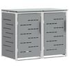 vidaXL Stockage de bac &agrave; d&eacute;chets for 2 Bins 240L Acier inoxydable Gris