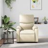 vidaXL Fauteuil inclinable de massage Crème Similicuir
