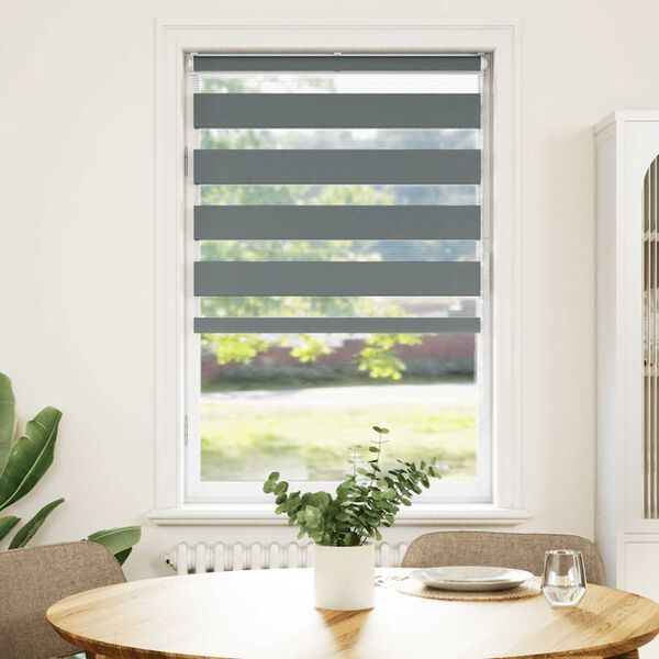 vidaXL Store z&egrave;bre gris fonc&eacute; largeur du tissu 80,9 cm polyester